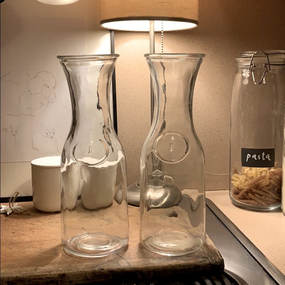 Two water carafes